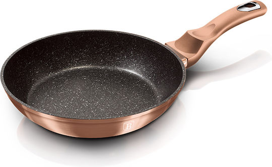 Berlinger Haus Metallic Line Τηγάνι από Αλουμίνιο με Επίστρωση από Πέτρα Rose Gold Collection 30cm