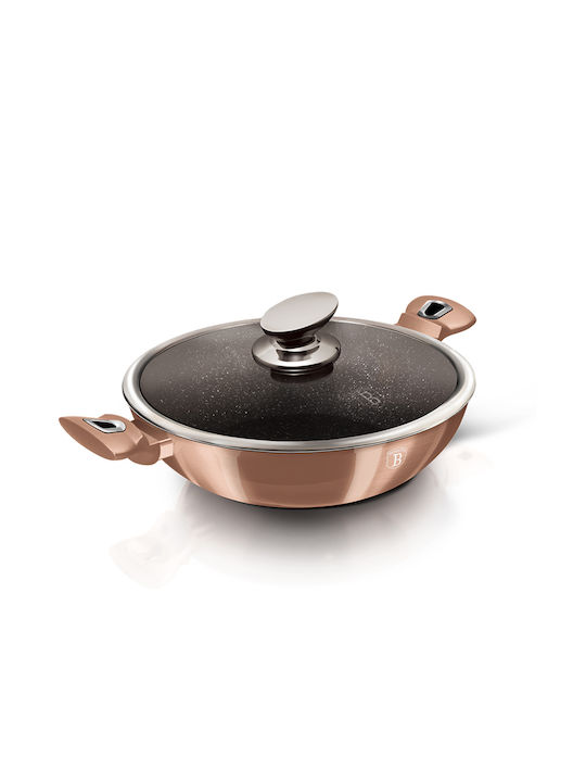 Berlinger Haus Metallic Line Wok from Aluminum with Lid with Ceramic Interior Coating 30cm