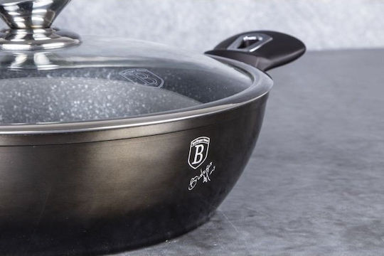 Berlinger Haus Metallic Line Тиган За Сотиране от Алуминий с Капак с Покритие от Камък 30см