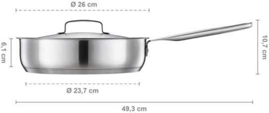 Fiskars 26cm din Oțel cu Strat Antiaderent