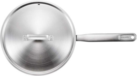Fiskars Τηγάνι από Ατσάλι Με Καπάκι με Αντικολλητική Επίστρωση 26cm