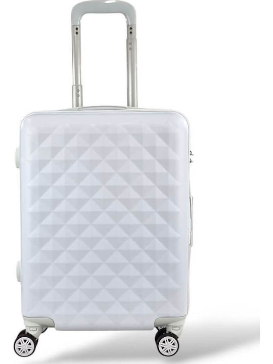 Playful Bags Παιδική Βαλίτσα Ταξιδίου Καμπίνας Σκληρή Λευκό με 4 Ρόδες Ύψους 55εκ.