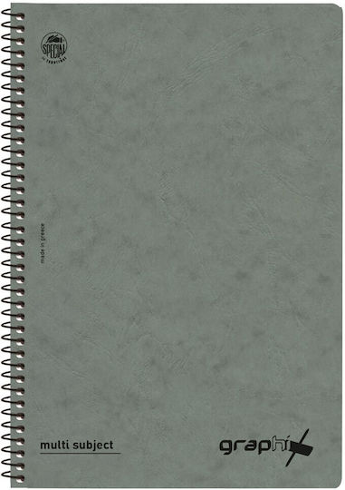 Typotrust Spiral Notebooks Ruled A4 4 Subjects Graphix 6pcs (Μiscellaneous colours)