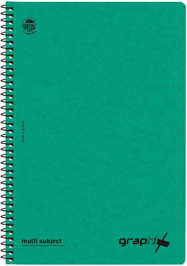 Typotrust Spiral Notebooks Ruled A4 4 Subjects Graphix 6pcs (Μiscellaneous colours)