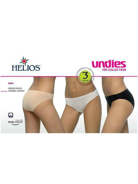 Cotton Women's Slip 3Pack Purple/Olive/Petrol