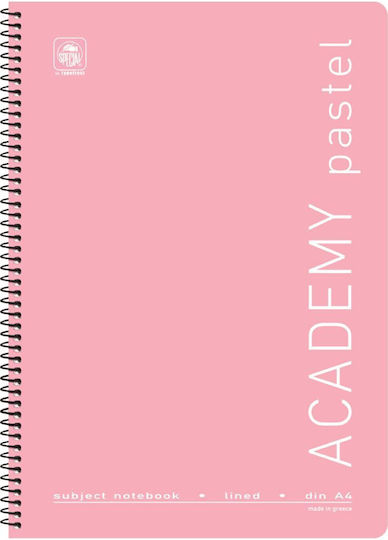 Typotrust Σπιράλ Τετράδιο Ριγέ Α4 2 Θεμάτων Pastel (Διάφορα Χρώματα)
