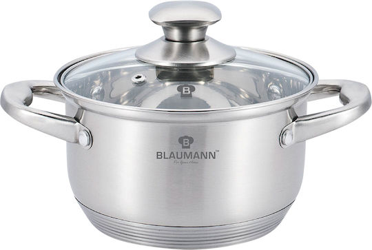 Blaumann Satin Gourmet Line Deep Stainless Steel Pot 7.6lt / 26cm