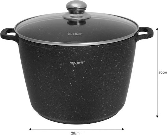 KING Hoff Tiefer Topf aus Aluminium 10Es / 28cm