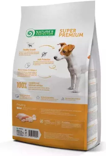 Nature's Protection Junior All Breeds 2kg Hrană Uscată fără Cereale pentru Căţei cu Păsări de curte și Orez