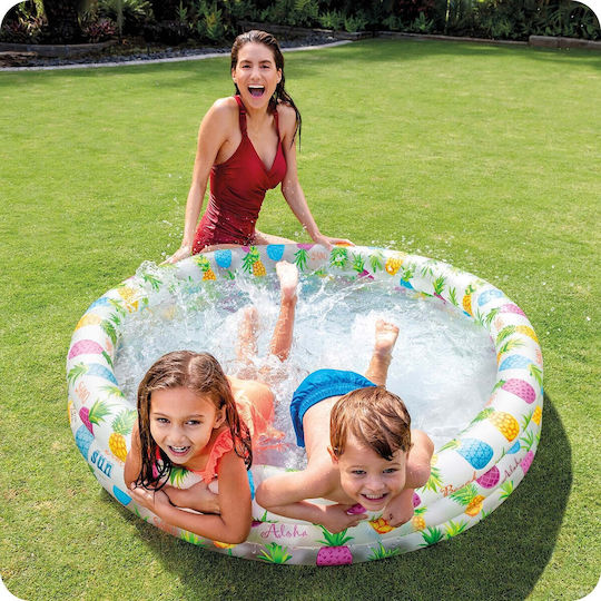 Intex Παιδική Στρογγυλή Πισίνα 150lt Φουσκωτή 122x25εκ. Fruity
