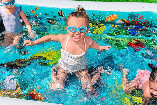 Bestway 3D Undersea Adventure Pool Inflatable 262x175x51cm Turquoise