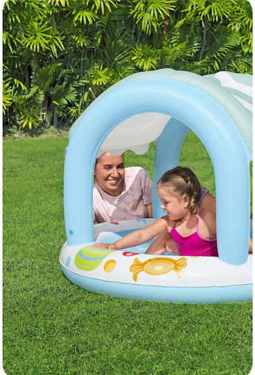 Bestway Piscină Rotundă Pentru Copii Din PVC Gonflabilă 34lt 104x84cm Albastră
