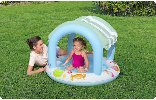 Bestway Piscină Rotundă Pentru Copii Din PVC Gonflabilă 34lt 104x84cm Albastră
