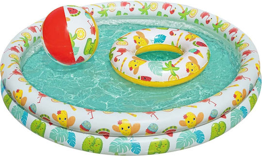 Bestway Piscină Rotundă Pentru Copii Din PVC Gonflabilă 114 Lt 122x20 Cm Albastră