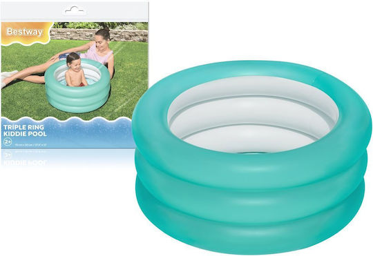 Bestway Kinder Rundes Schwimmbecken PVC 43l Aufblasbar 70x30cm Türkis