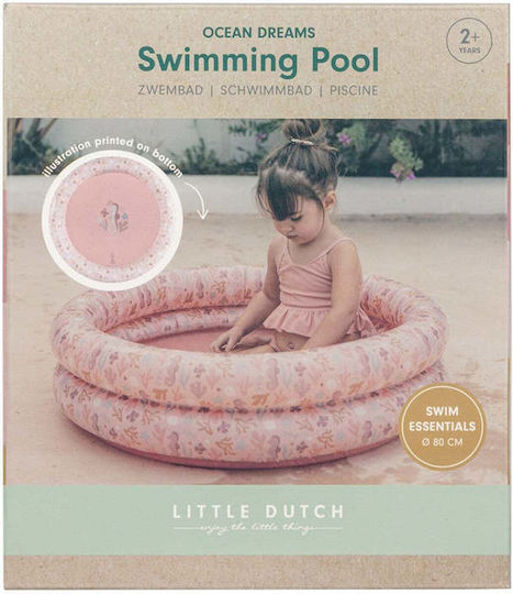 Little Dutch Ocean Dreams Kinder Rundes Schwimmbecken PVC Aufblasbar Rosa