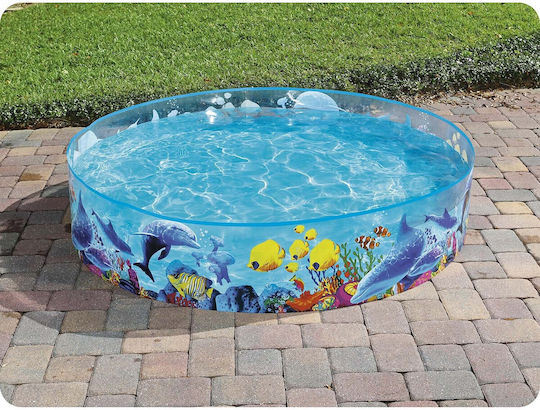 Bestway Παιδική Στρογγυλή Πισίνα PVC 946lt Φουσκωτή 183x38εκ. Διάφανη