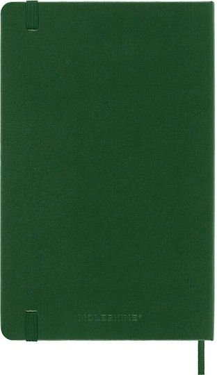 Moleskine Notebook Large 13x21 Σημειωματάριο Bullet Ριγέ με Σκληρό Εξώφυλλο και Λάστιχο Πράσινο