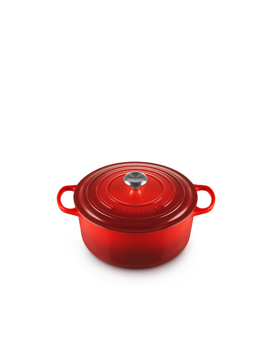 Le Creuset Cerise Βαθιά Κατσαρόλα από Μαντέμι 6.7lt / 28cm