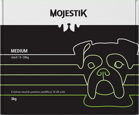 Mojestik Premium Medium Adult Dog 3kg Ξηρά Τροφή για Ενήλικους Στειρωμένους Σκύλους Μεσαίων Φυλών με Κοτόπουλο και Ψάρια