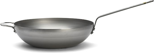 De Buyer Mineral B Wok από Ανθρακούχο Χάλυβα με Επίστρωση από Πέτρα 32cm
