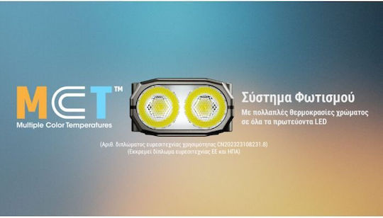 NiteCore Rechargeable Keychain Flashlight LED with Maximum Brightness 600lm Tini 3 Gray