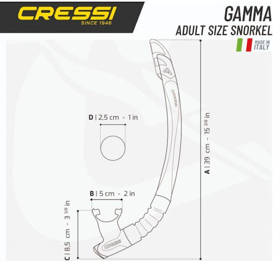CressiSub Mască De Scufundare Cu Snorkel Gamma Combo Neagră