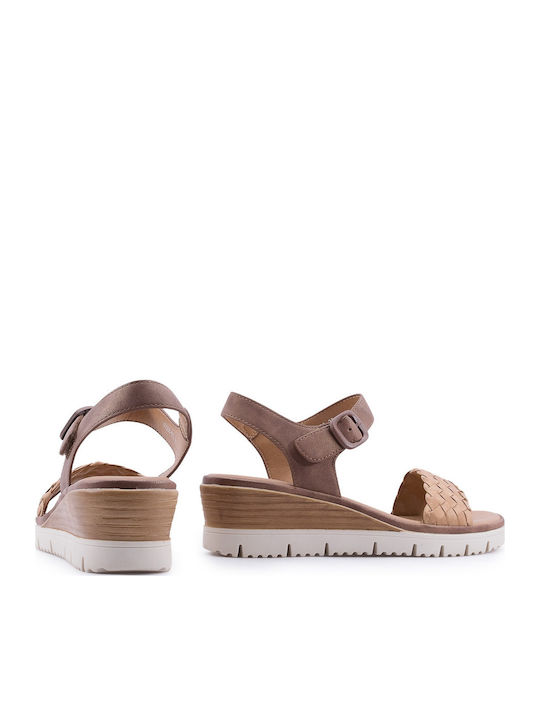 Damenplattformen Tabac Braun