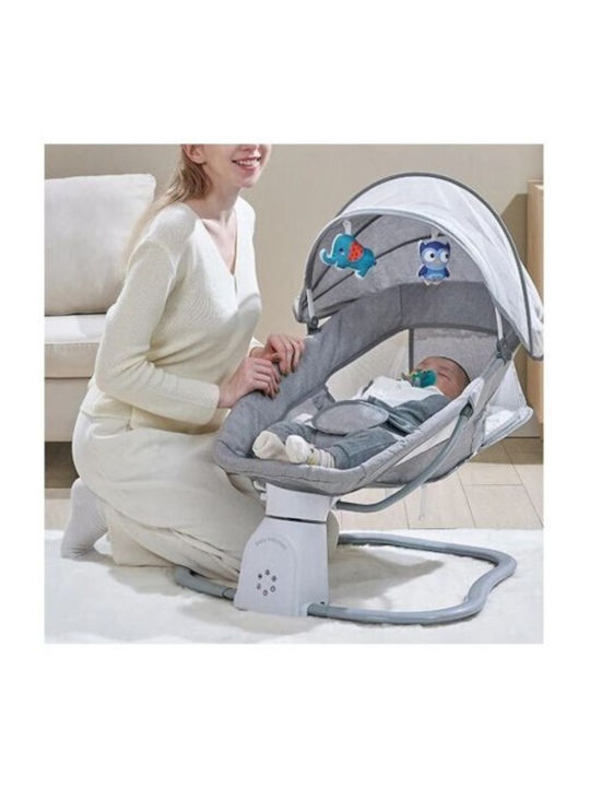 Lazarid Elektrisch Baby Relax mit Musik Gray für Kind bis 18kg