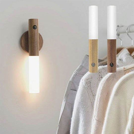 Rechargeable LED Night Light with Photocell Switch Intelligent Induction Light 1pc Light Wood OEM