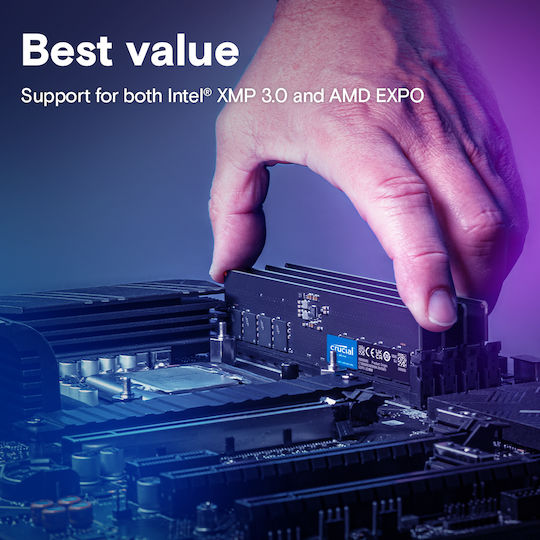 Crucial 128GB DDR5 RAM cu 2 module (2x64GB) și Viteză 5600 pentru