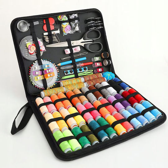 Set de Cusut Dexxer Ace de Cusut Bobine Colorate Foarfecă Geantă de Transport Accesorii 226 Piese