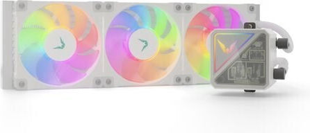Valkyrie V360 Lite Water Cooling System AIO CPU with 3 120mm Fans and RGB Lighting White