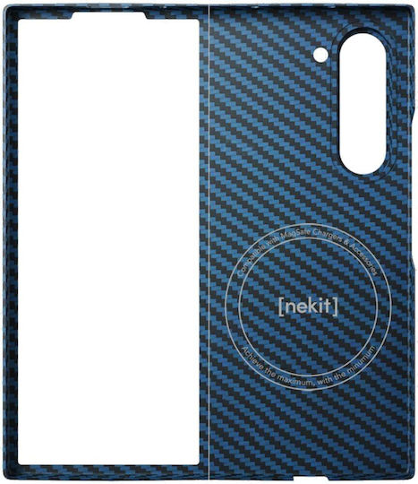 Nekit Umschlag Rückseite Aramid Fiber 1mm Blau (Galaxy Z Fold6)