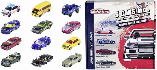 Majorette – Boxset "japan Bonus Series" – 5 Metal Vehicles – Accessories Customization – Suitable Ages 3 Up