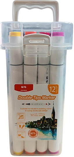 M&G Zeichenmarker 1mm Dicke Doppelseitig Set 12Stück