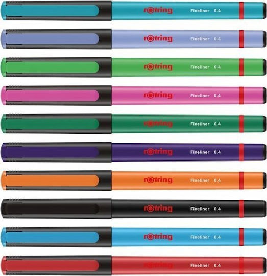 Rotring Drawing Markers 0.4mm Thin Set 10pcs