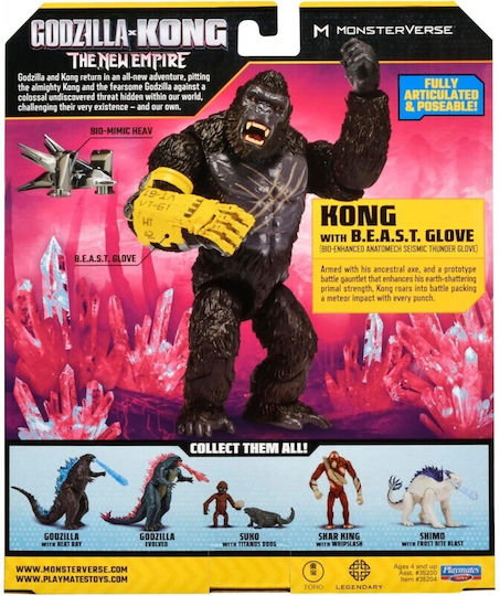 Action Figure Godzilla X Kong Kong with Beast Glove for 4+ Years 15cm.