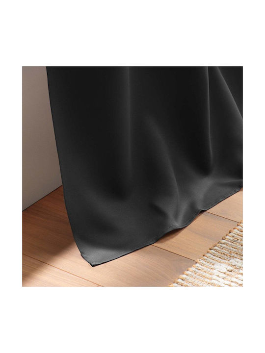Douceur d'Intérieur Curtain Blackout Window with Grommet Occult Black 135x280cm