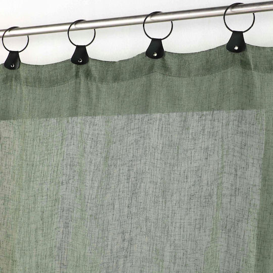 Douceur d'Intérieur Curtain with Grommet Linka Green 140x240cm