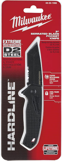 Milwaukee Hardline Serrated Σουγιάς Μαύρος