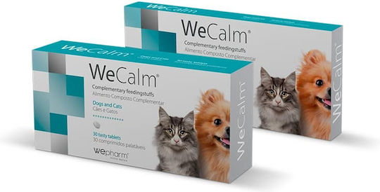 Wepharm WeCalm Πολυβιταμίνες Σκύλου σε Δισκία 30 tabs για Διαχείριση Άγχους & Στρες