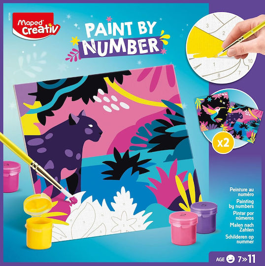 Maped Ζωγραφική Creative με Αριθμούς Λεοπάρδαλη Και Κολιμπρί για Παιδιά 7+ Ετών