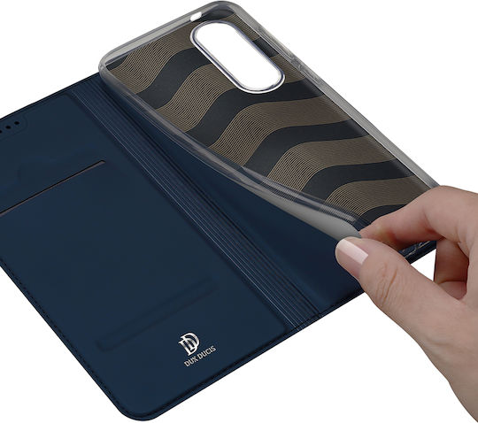 Dux Ducis Skin Pro Book Silicone / Synthetic Leather / Leather Black (Galaxy S25)