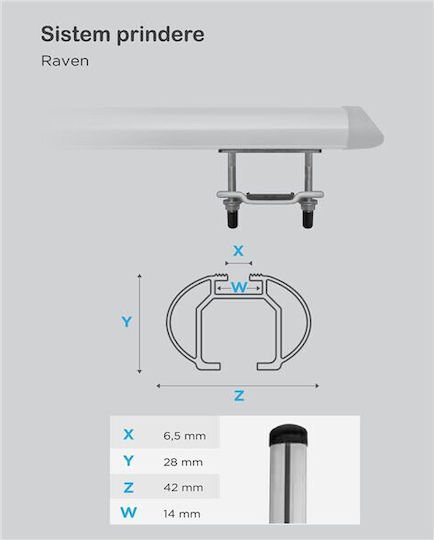 Bare transversale Menabo Raven pentru Hyundai Ix35 Standard Rail 2010+