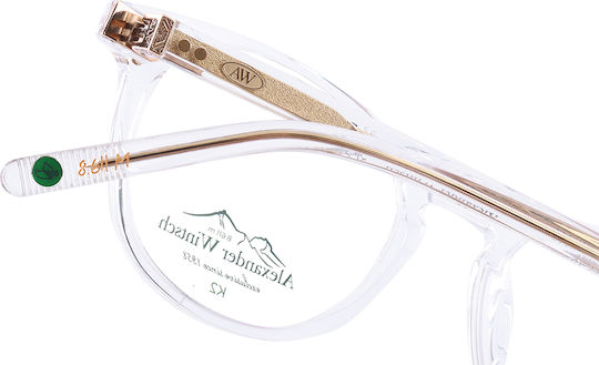 Alexander Wintsch 5002 K2 C4 Unisex Κοκαλινα Γυαλιά Οράσεως Στρογγυλά Διάφανο Σκελετό