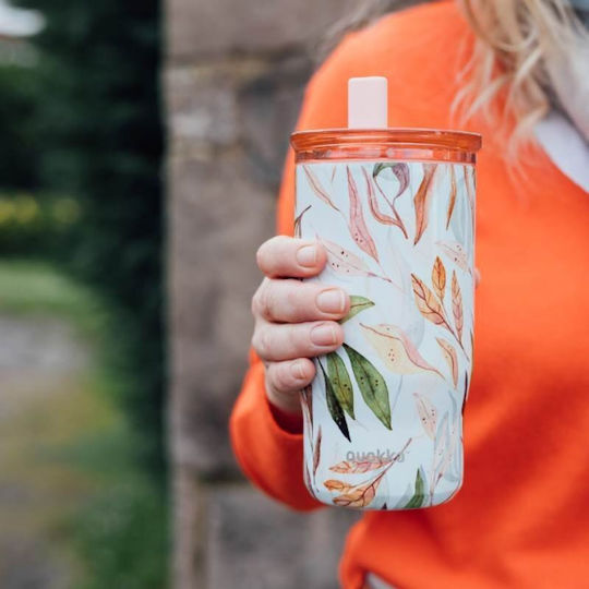 Quokka Ποτήρι Θερμός Ανοξείδωτο BPA Free 720ml Falling Leaves με Καλαμάκι