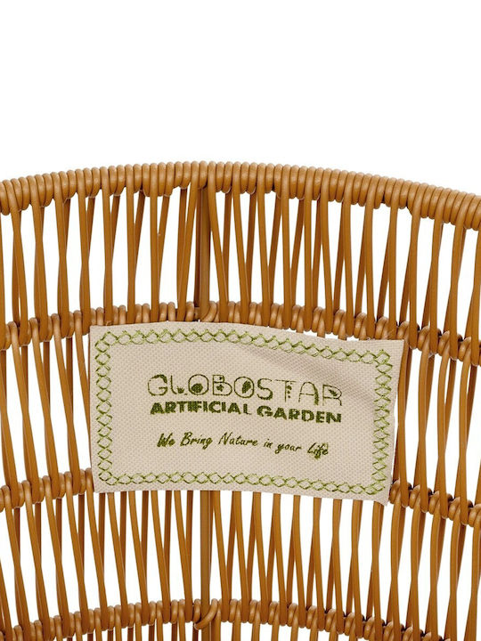 GloboStar Dakota Κασπώ Rattan Μπεζ 33x33x33εκ.