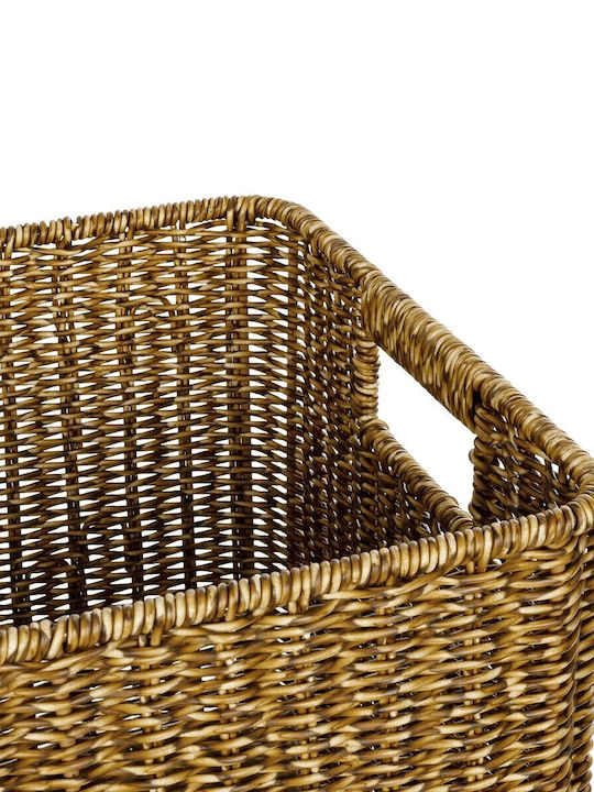 GloboStar Siena Übertopf Rattan Beige 32x28x30εκ.