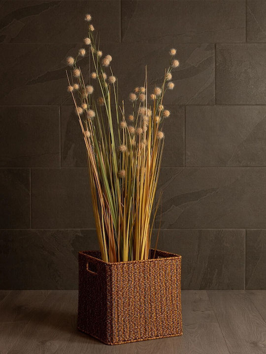 GloboStar Siena Übertopf Rattan Beige 32x28x30εκ.